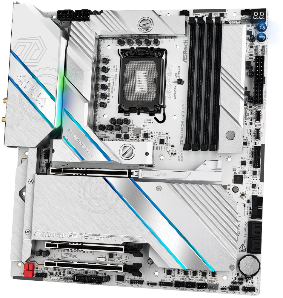 ASRock Z890 Taichi Aqua / Intel Z890 / LGA1851 / 4x DDR5 / 6x M.2 / 2x Thunderbolt 4 / 8x USB-C / WiFi / EATX
